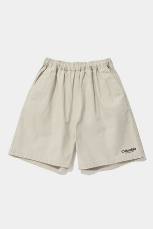 NYC EMB WASHED TWILL SHORTS PANTS_CREAM