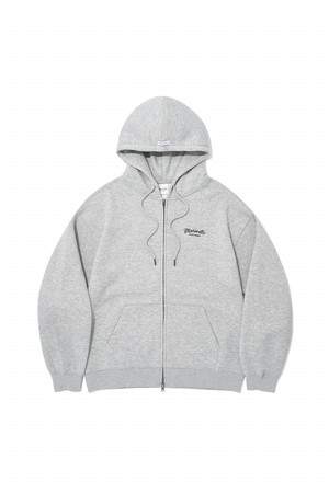 MARSEILLE EMB HOOD ZIP-UP_M.GREY