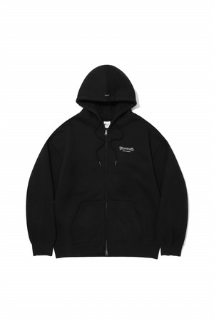 MARSEILLE EMB HOOD ZIP-UP_BLACK