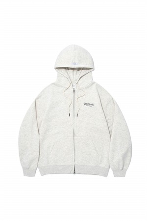 MARSEILLE EMB HOOD ZIP-UP_O.B.MELANGE