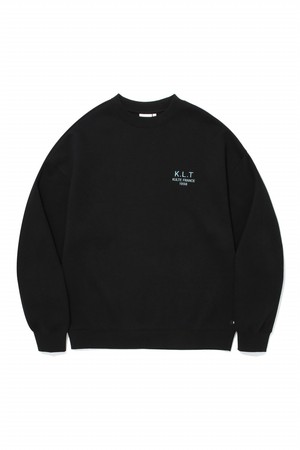 KULTE INITIAL EMB CREWNECK_BLACK