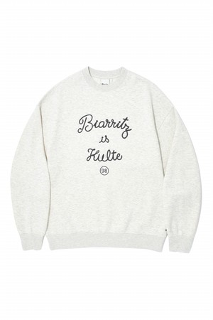 LETTERING CHAIN EMB CREWNECK_O.B.MELANGE