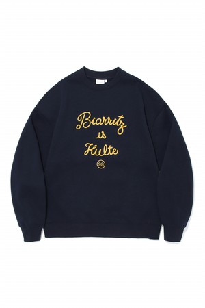 LETTERING CHAIN EMB CREWNECK_NAVY