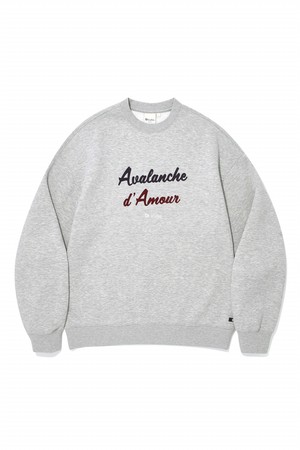 FLOCKING LETTERING CREWNECK_M.GREY