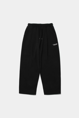 NYC EMB FLEECE PINTUCK SWEATPANTS_BLACK