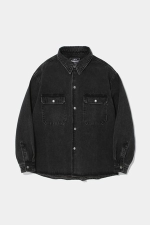 TWO POCKET DENIM SHIRT JACKET_GRAY JEANS