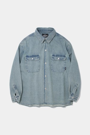 TWO POCKET DENIM SHIRT JACKET_LIGHT JEANS
