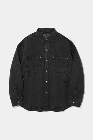 UTILITY DENIM SHIRT JACKET_BLACK DENIM