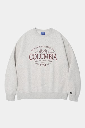 AMERICAN FLAG FLEECE SWEAT SHIRT_OATMEAL