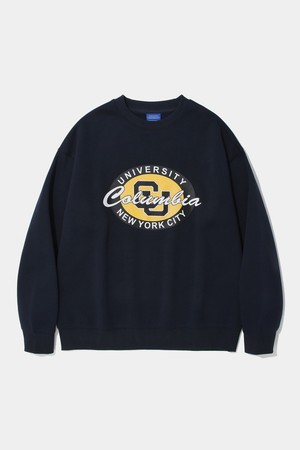 ROUND LOGO FLEECE SWEAT SHIRT_NAVY