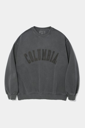CU ARCH LOGO DYED FLEECE SWEAT SHIRT_CHARCOAL