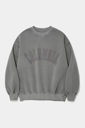 CU ARCH LOGO DYED FLEECE SWEAT SHIRT_GRAY