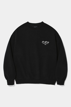 NEW SCRIPT LOGO FLEECE SWEAT SHIRT_BLACK