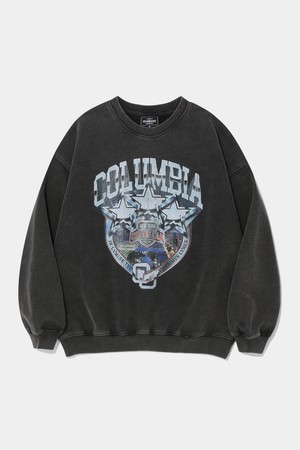 CU STAR WASHED FLEECE SWEAT SHIRT_CHARCOAL