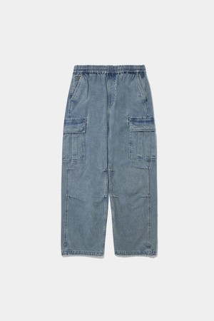 UTILITY POCKET LOOSE-FIT DENIM PANTS_LIGHT JEANS