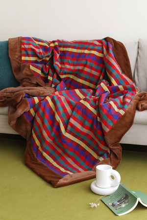 벨보아 수제면 블랭킷 L 초코레드