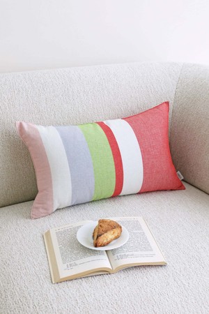 쿠션 겸 베개 커버 오가닉코튼 30x50 피치스파클링