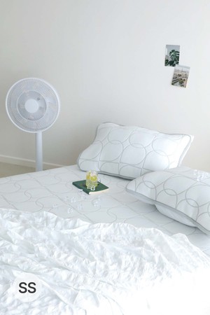 여름 냉감패드 통기성 에어매쉬 침대패드 쿨링 패드 밴딩 고정 - SS 110x205cm