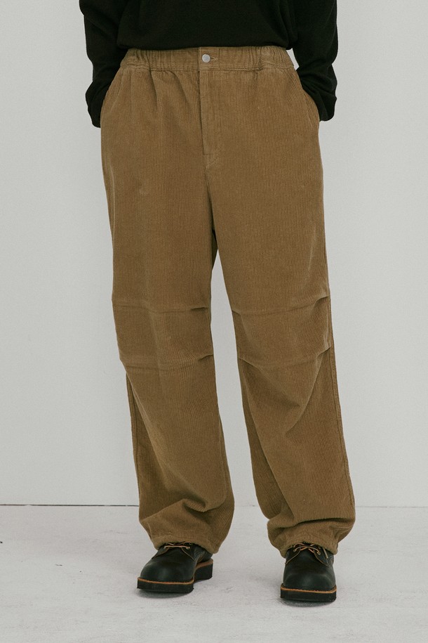 ENDOOR - 팬츠 - Washed corduroy pants (beige)