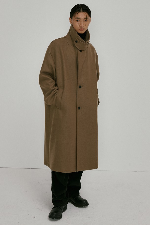 ENDOOR - 코트 - melton wool long coat (beige)