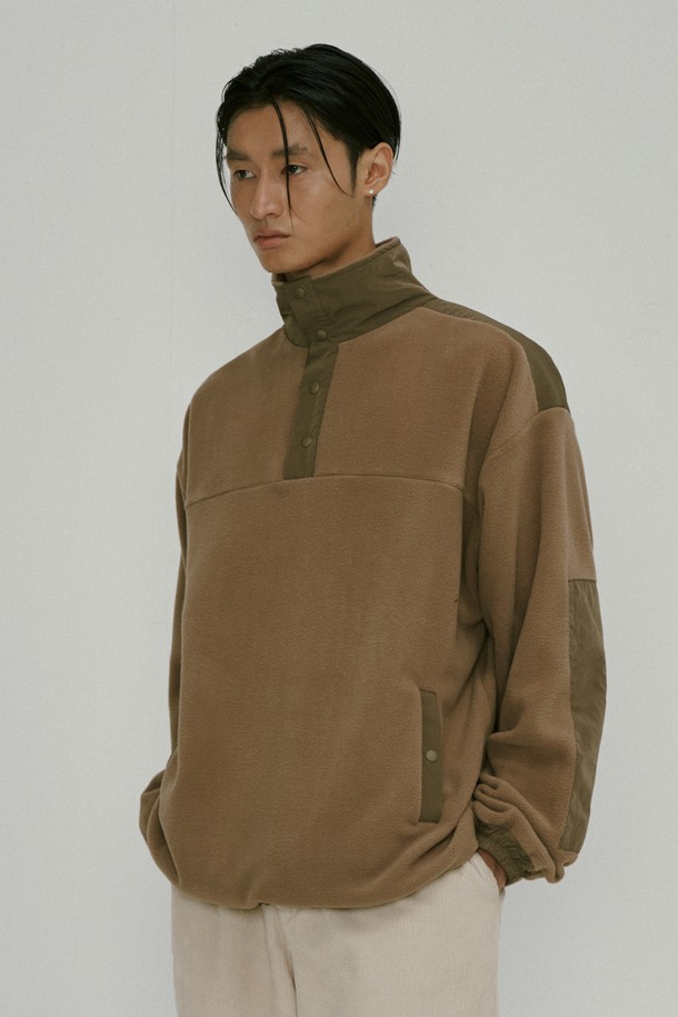 ENDOOR - 자켓 / 베스트 - fleece pullover jacket (beige)