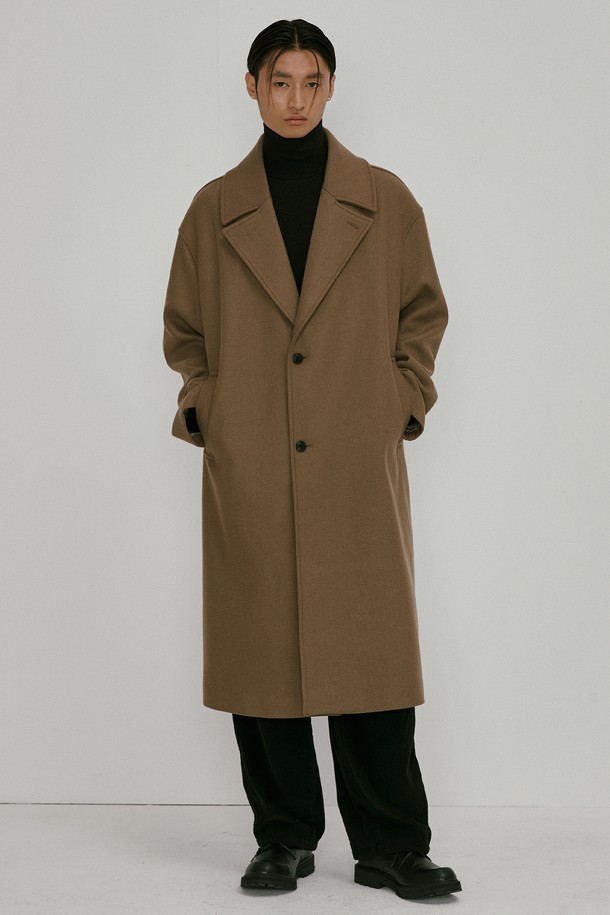 ENDOOR - 코트 - melton wool long coat (beige)