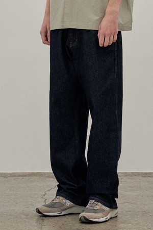 Isko wide denim pants (one-washed)