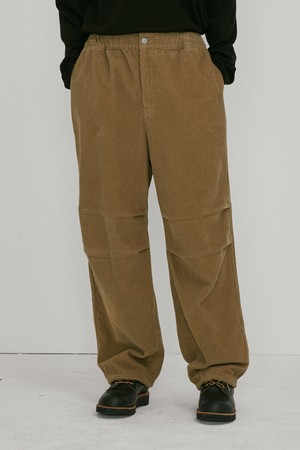 Washed corduroy pants (beige)