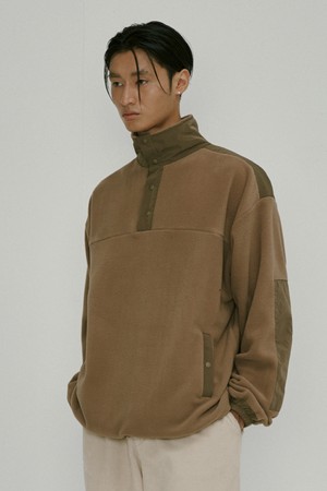 fleece pullover jacket (beige)