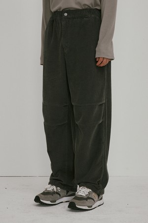 Washed corduroy pants (dark gray)