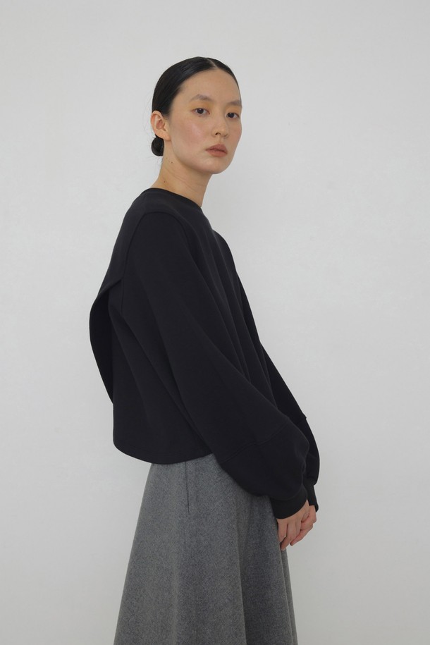 manuelle et guillaume - 스웻셔츠 - [리오더] Lyrique slit sweat top,바로발송