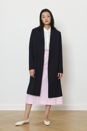 Navy italian wool lounge coat