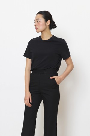 Solid cotton top real black