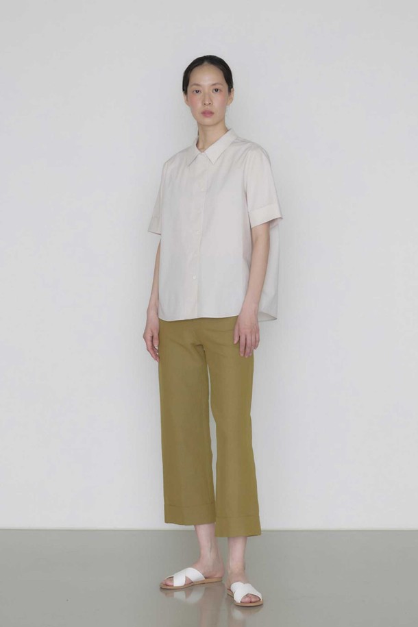 manuelle et guillaume - 롱/미디팬츠 - Cool linen flexible pants