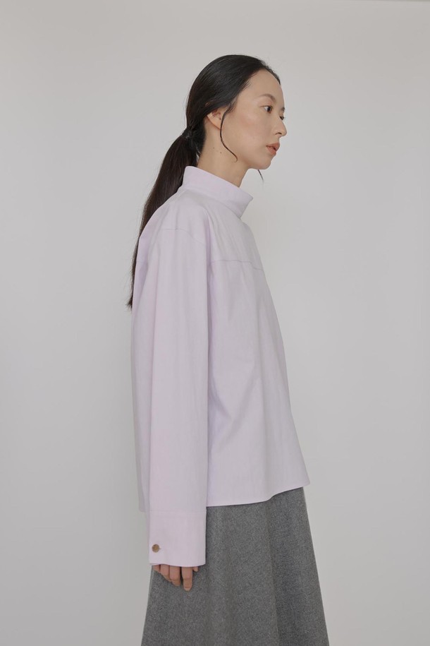 manuelle et guillaume - 셔츠 - Atelier mockneck shirt lilac