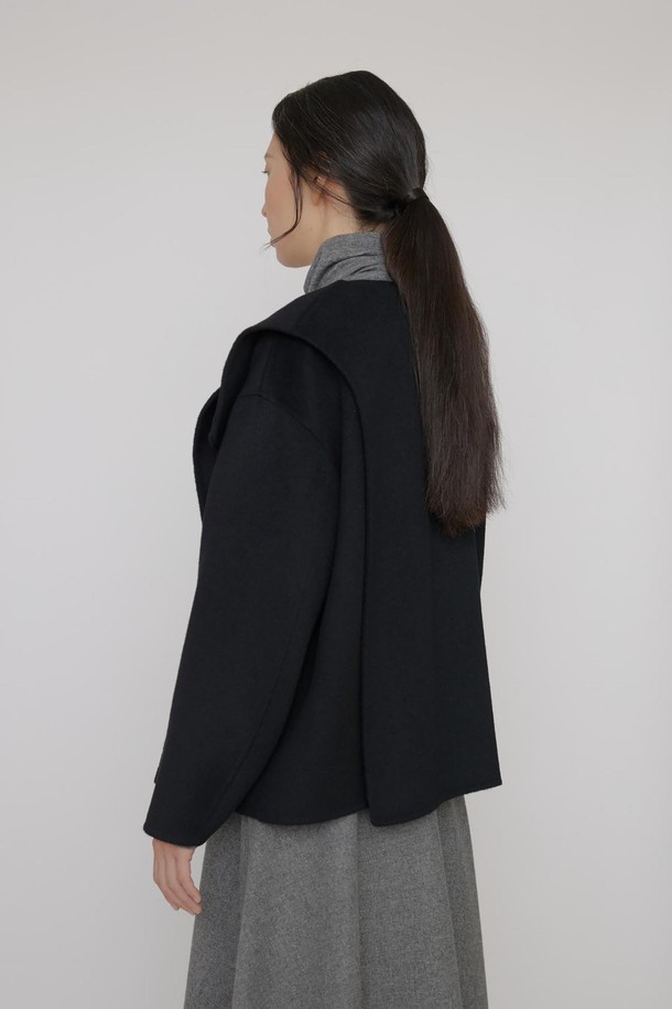 manuelle et guillaume - 자켓 - Lyrique handmade wool jacket black