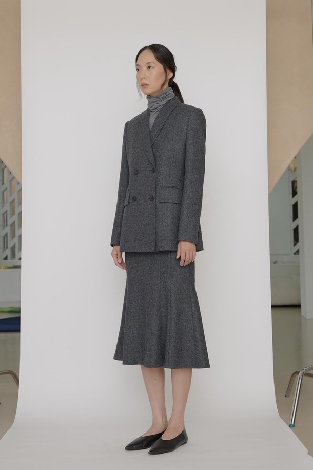 manuelle et guillaume - 미디스커트 - Wool lined classic skirt