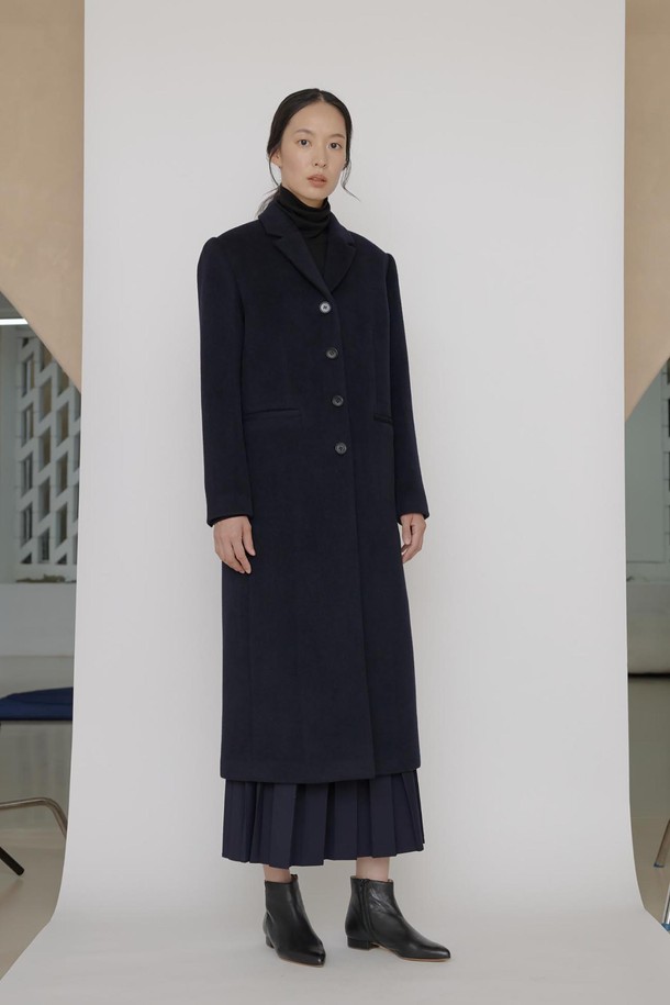 manuelle et guillaume - 코트 - Tokyo navy tailored coat