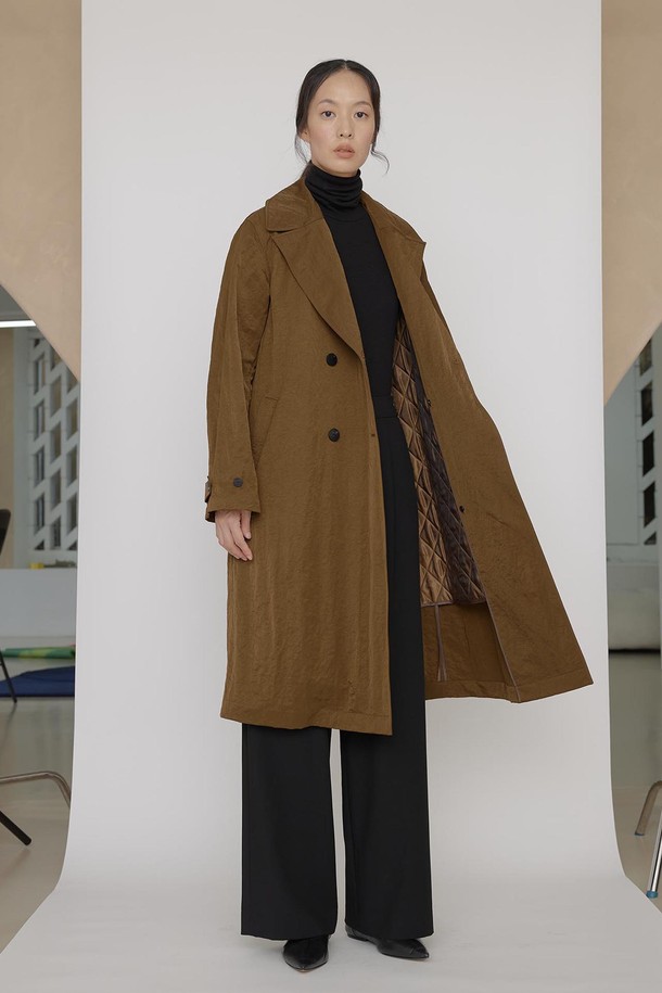 manuelle et guillaume - 코트 - Padded liner essential coat camel