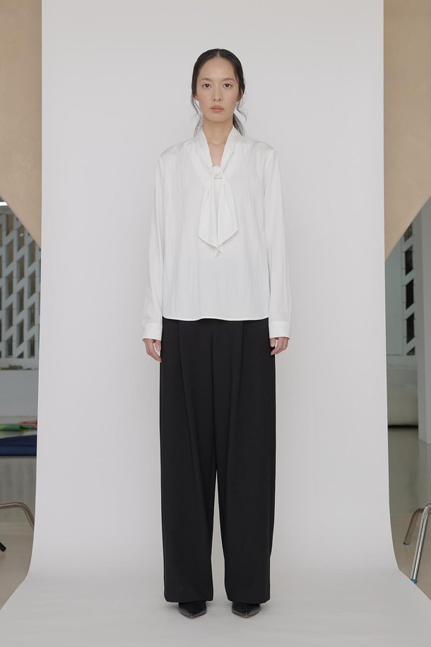 manuelle et guillaume - 셔츠 - Atelier tie neck shirt