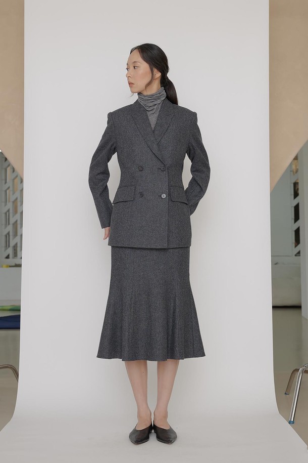 manuelle et guillaume - 미디스커트 - Wool lined classic skirt