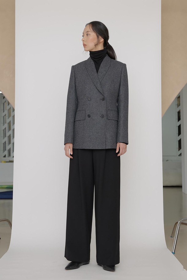 manuelle et guillaume - 자켓 - Wool peaked classic jacket