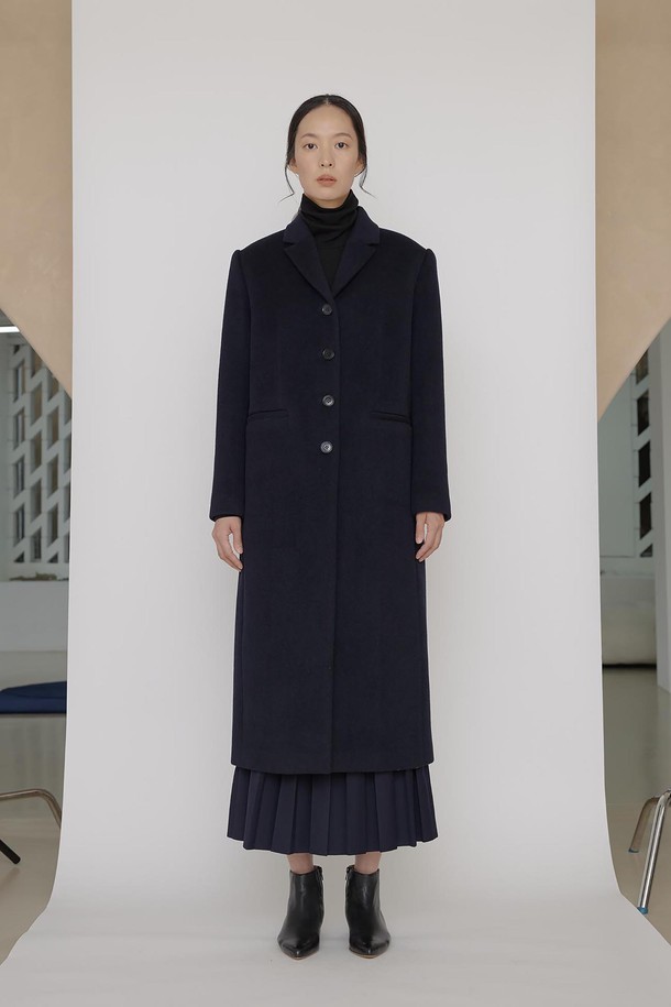 manuelle et guillaume - 코트 - Tokyo navy tailored coat