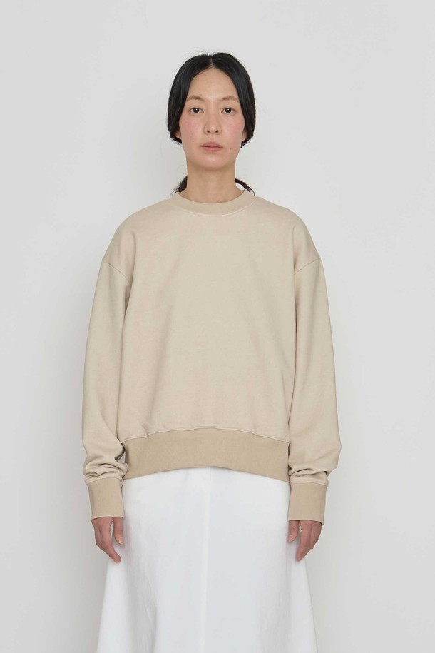 manuelle et guillaume - 스웻셔츠 - Solid beige sweat shirt