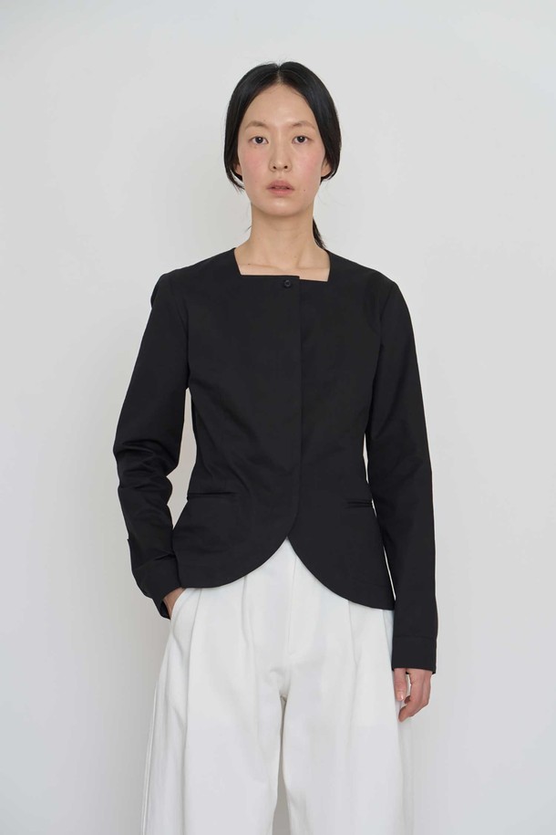 manuelle et guillaume - 자켓 - Square neck shirtlike jacket