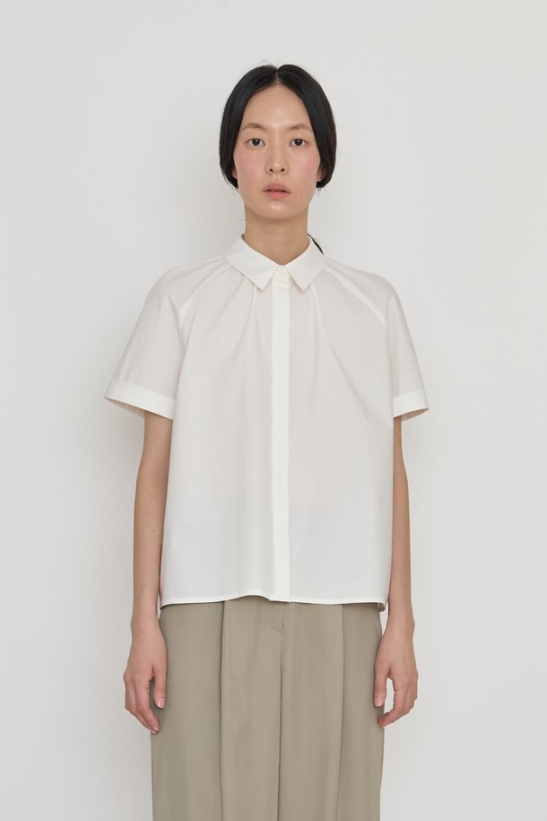 manuelle et guillaume - 셔츠 - Summer breeze cotton shirt white