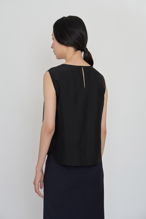 manuelle et guillaume - 민소매티셔츠 - Light mood top black