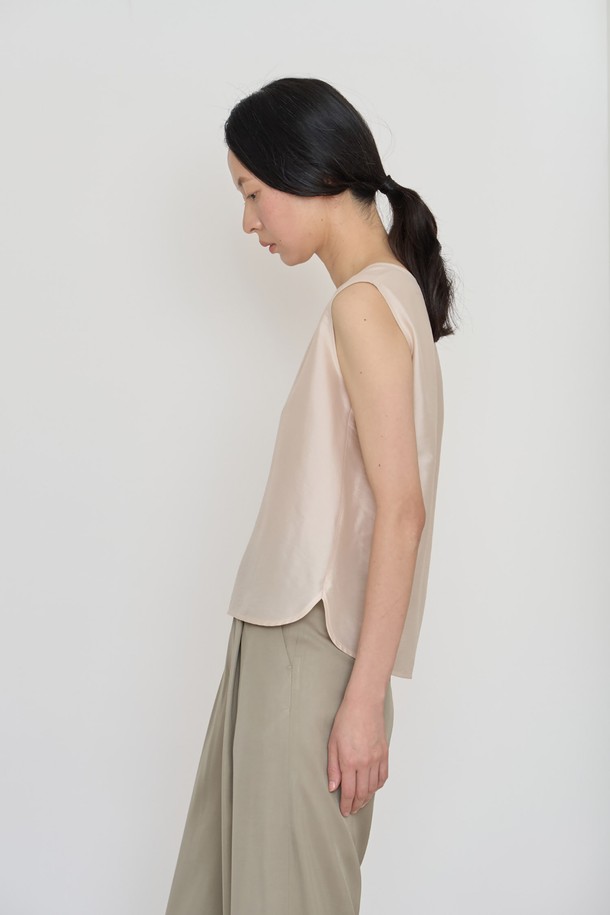 manuelle et guillaume - 민소매티셔츠 - Light mood top beige