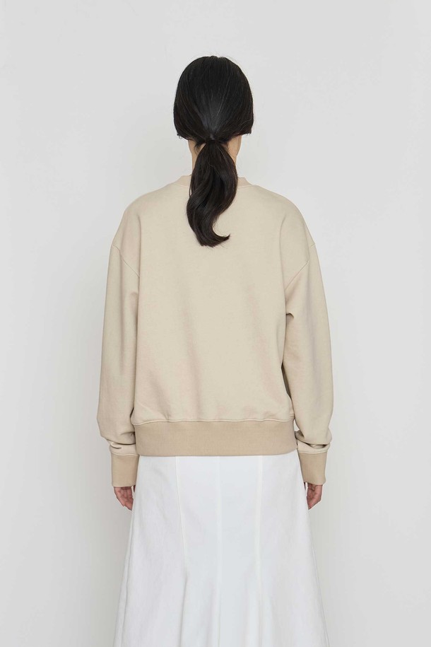 manuelle et guillaume - 스웻셔츠 - Solid beige sweat shirt