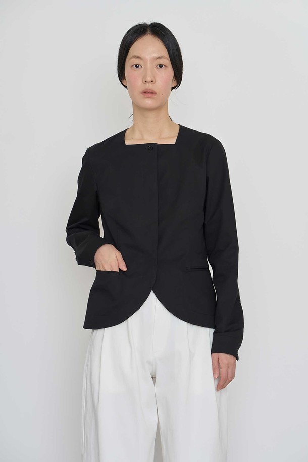 manuelle et guillaume - 자켓 - Square neck shirtlike jacket